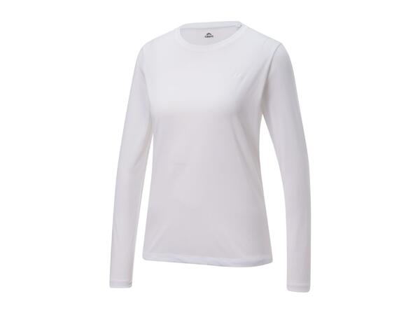 CRIVIT Ladies' White Long Sleeve Sports Top