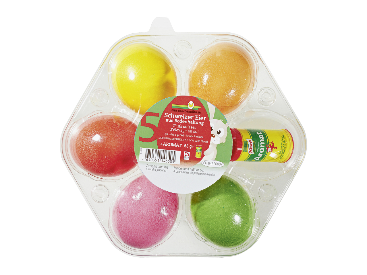 5 œufs de Pâques avec Aromat