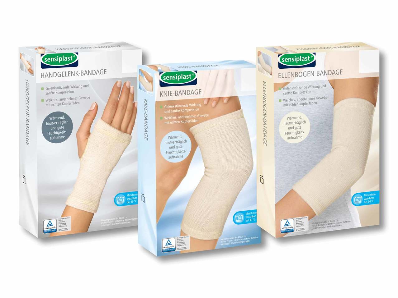 Bandages contenant de fils de cuivre