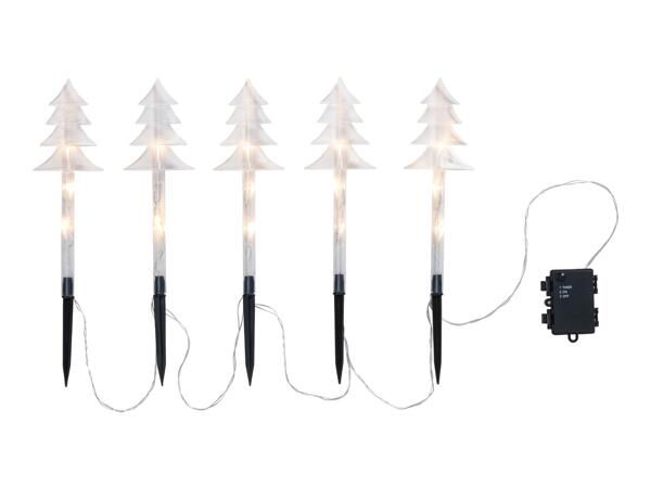 Livarno Home LED Tree Stake Lights - 5 Pack
