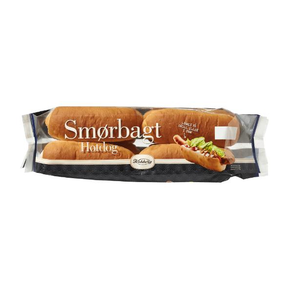 Smørbagt hotdogbrød