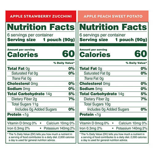 Variety Pack Fruit & Veggie Squeez - 12 pack, 3.2 oz Pouches