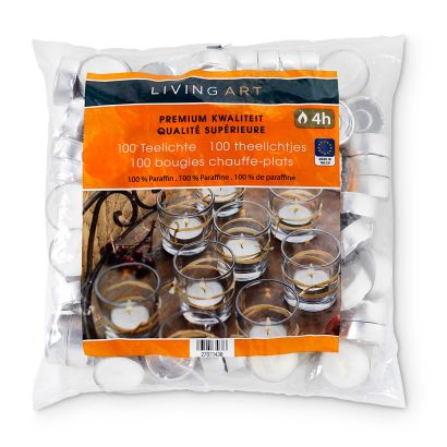 Bougies chauffe-plat, 100 pcs
