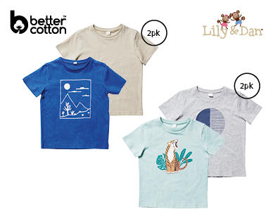 Children's Cotton Tee 2pk or Top 1pk