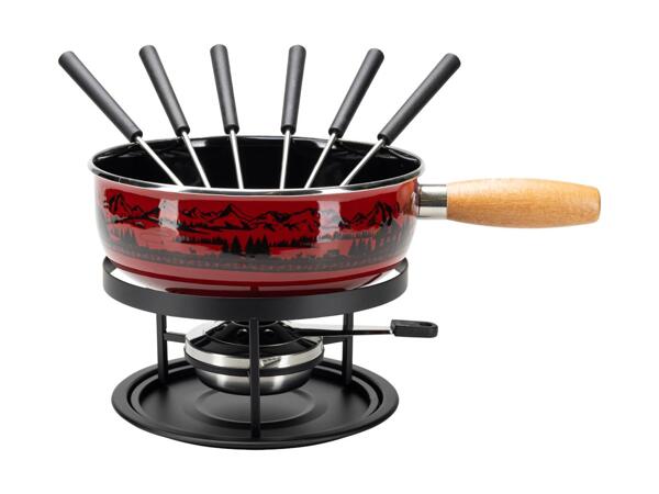 Set pour fondue au fromage en émail Nouvel, 9 pcs. (valable uniquement en Suisse romande)