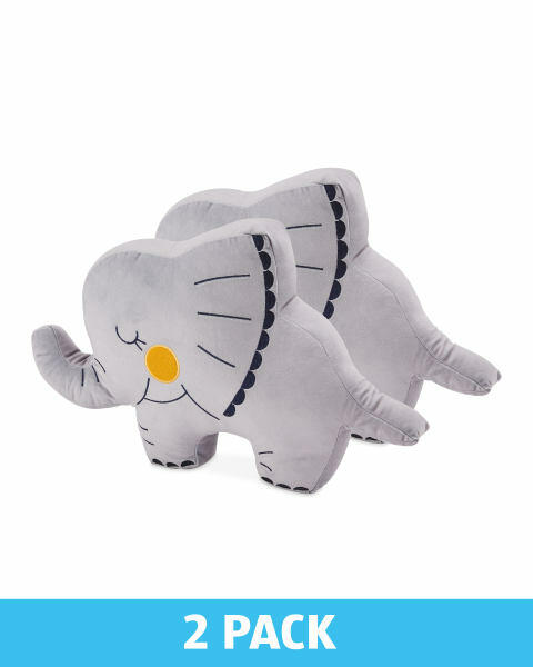 Elephant Shaped Cushion 2 Pack