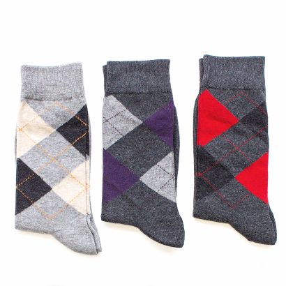 Intarsiensocken für Herren