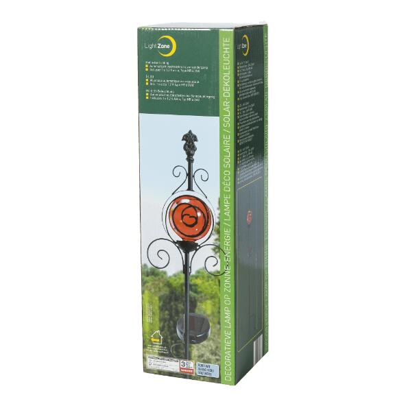 LIGHT ZONE(R) 				Lampe LED décorative de jardin à énergie solaire