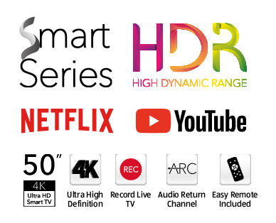 50" Ultra HD Smart TV with HDR