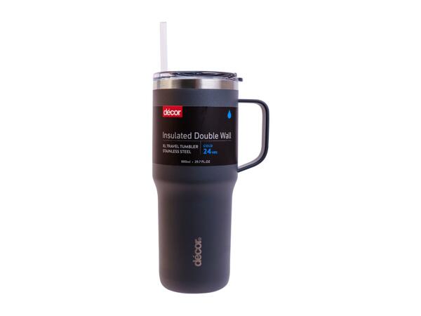Decor 880ml XL Travel Tumbler - Black