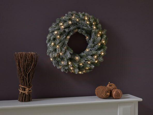 LIGHT Julekrans med LED-lys