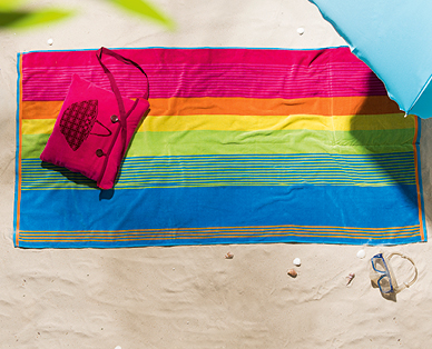 Serviette de plage avec sac de transport intégré MY BEACH STYLE