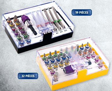 Jeu d'embouts 19, 28 ou 32 pièces WORKZONE(R)
