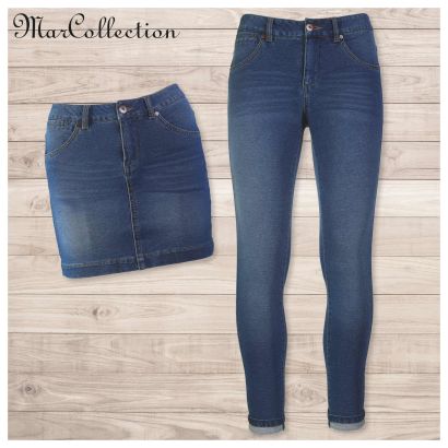 Jogg-Jeans oder Rock für Damen