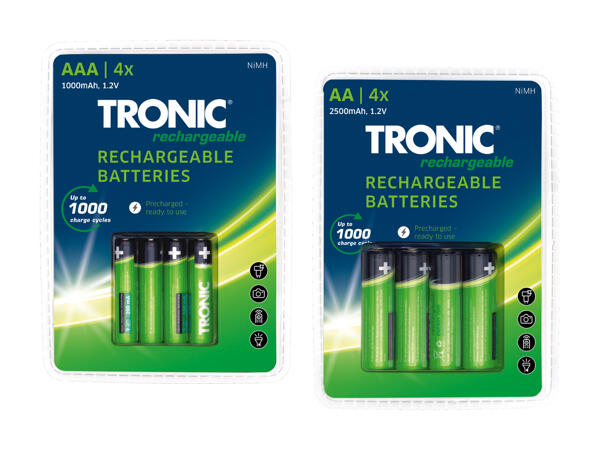 TRONIC(R) Genopladeligt batteri 4-pak