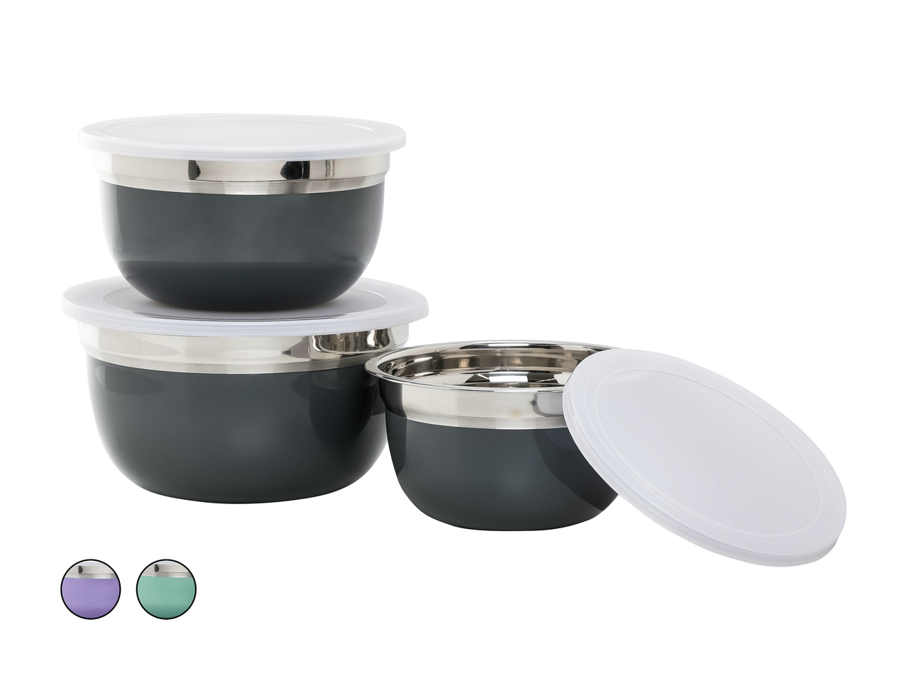 Set de saladiers en acier inox