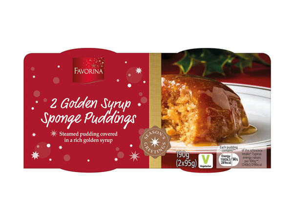 Favorina Twin Pack Sponge Pudding assorted