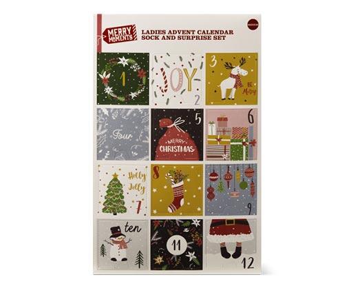 Merry Moments 
 Ladies' Advent Calendar Sock and Surprise Set