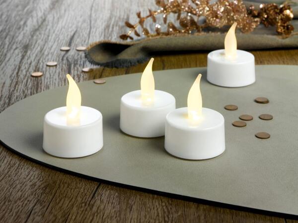 LED Tealights, 4 Pieces