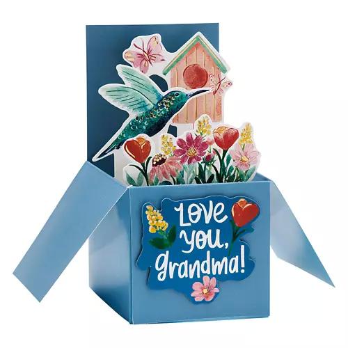 Pop Up Mother's Day Greeting Card - Hummingbird