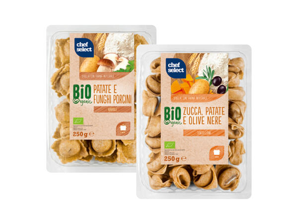 Filled organic Ravioli or Tortelloni