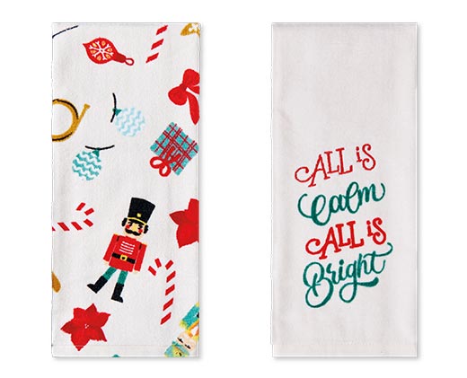 Merry Moments 2 Piece Holiday Towel Set