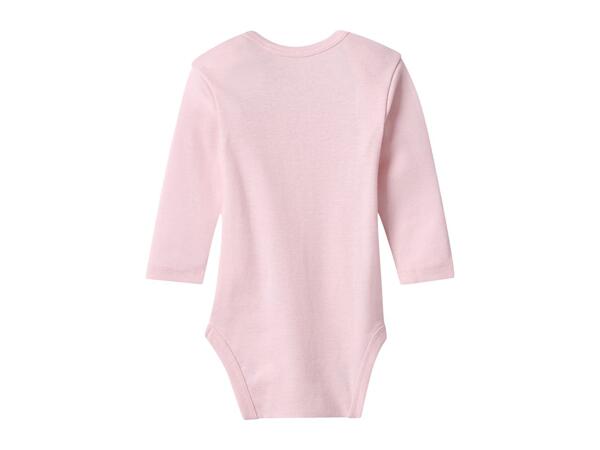 Lupilu Pink Baby Long-Sleeve Bodysuits - 3 Pack