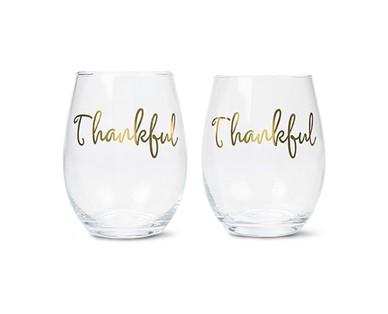 Crofton Holiday Stemless Wine Glasses
