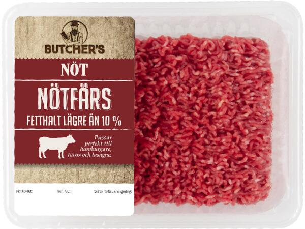 Färsk nötfärs 10%
