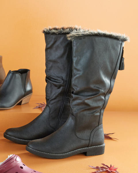 Black Ladies Knee High Boot