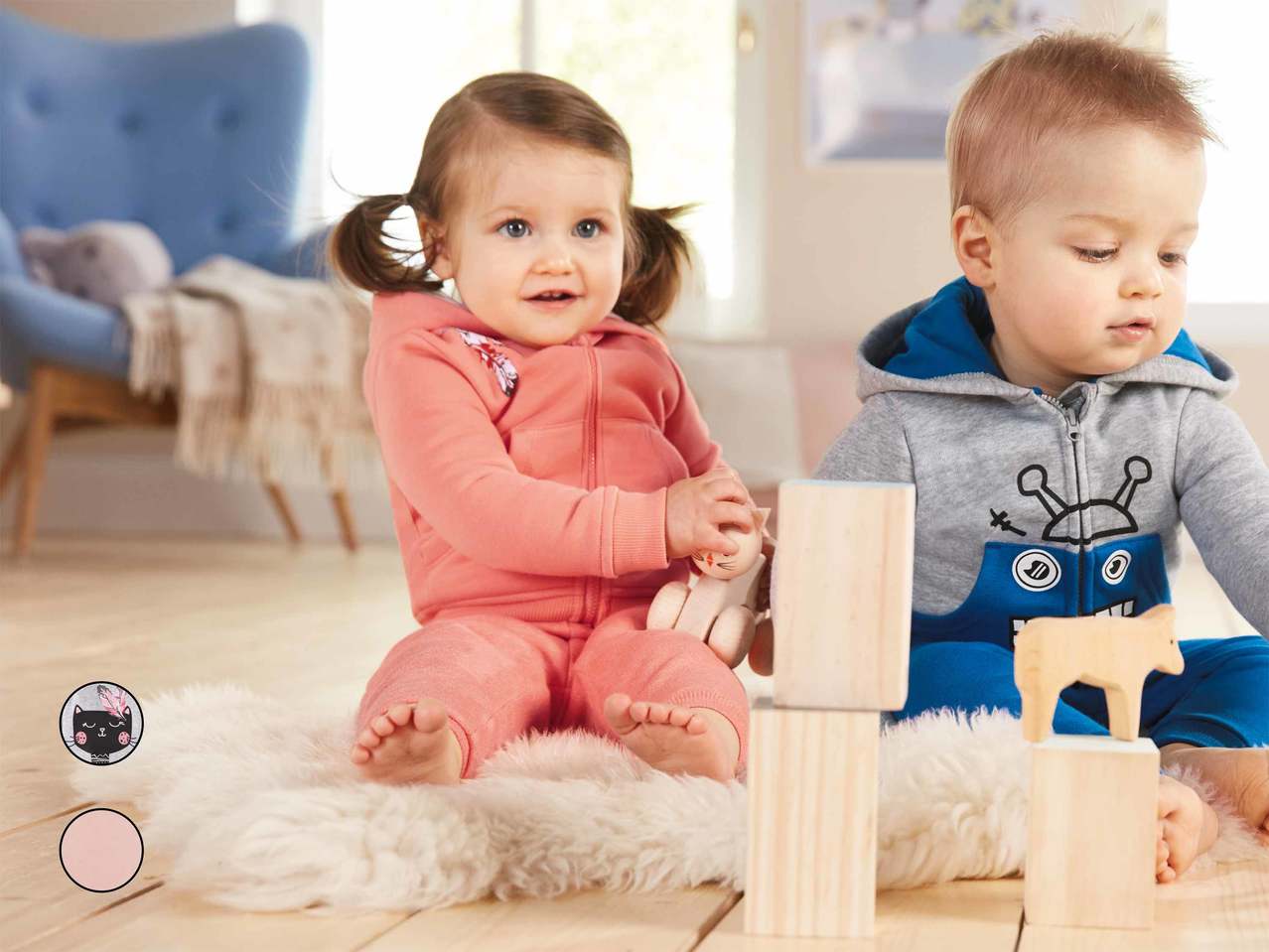 Ensemble molletonné pour bébé, 2 pièces1