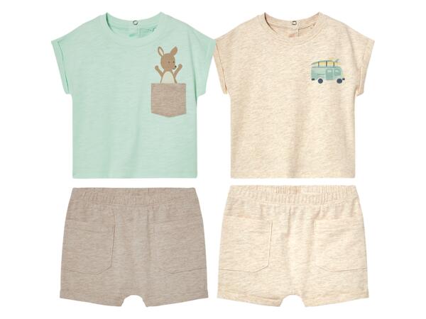 Set: T-shirt och shorts av ekologisk bomull