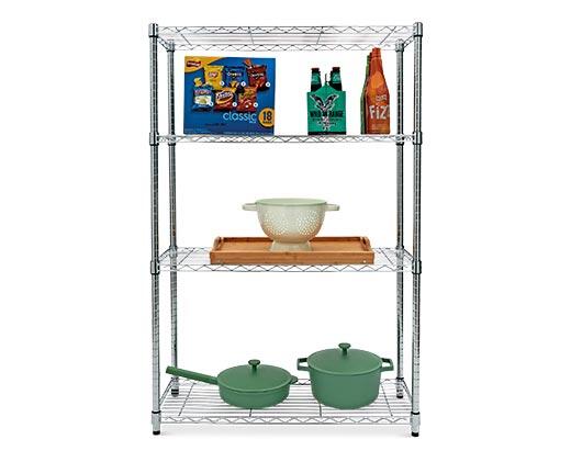 Easy Home 
 4-Tier Chrome Shelf