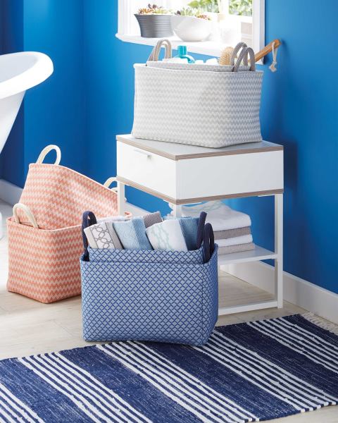 Kirkton House Chindi Rug Blue Stripe