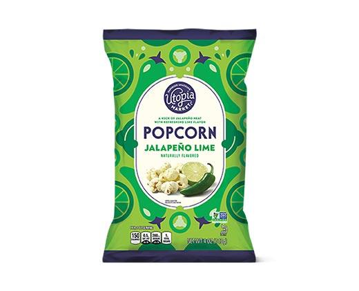 Utopia Market 
 Jalapeno Lime or Mozzarella Tomato Basil Popcorn