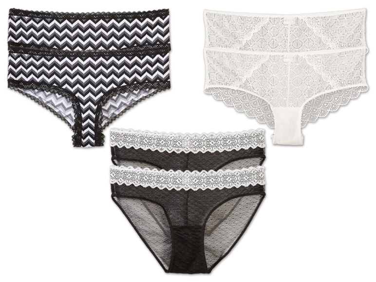 ESMARA(R)LINGERIE Damen Slip/Hipster, 2 Stück