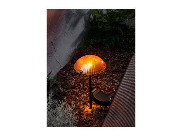Orange Solar Mushroom Garden Stake Light