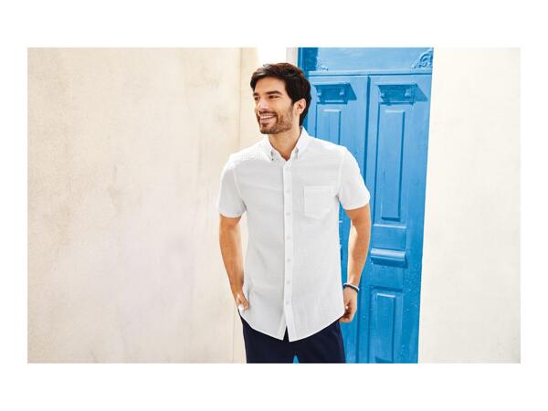Livergy Men's Seersucker Short- Sleeve Shirt
