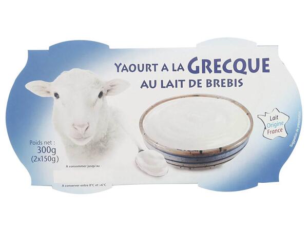 2 yaourts à la grecque au lait de brebis