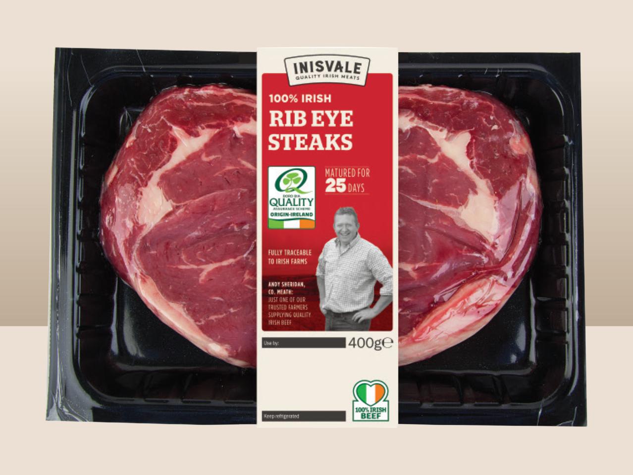 INISVALE Fresh Irish Rib Eye Steaks