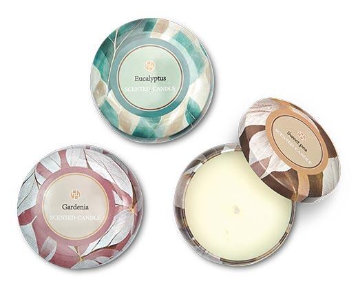 Huntington Home 3 Pack Mini Candle Tins