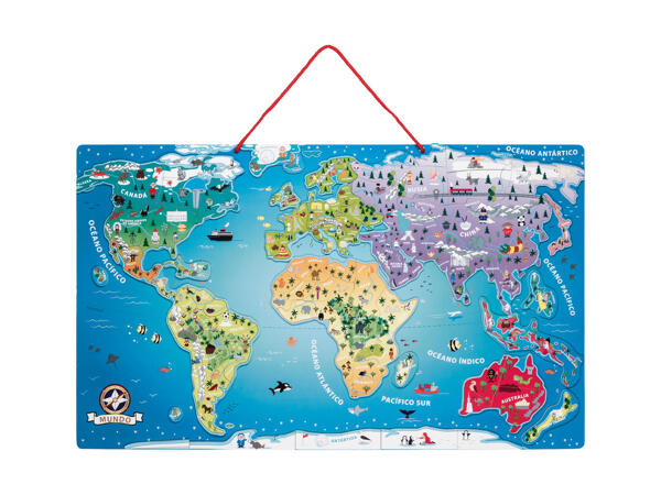 DŘEVĚNÁ MAGNETICKÁ MAPA