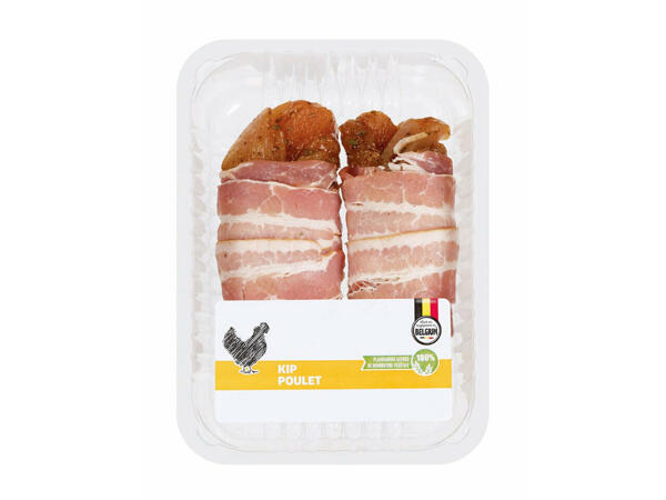 Aiguillettes de poulet au lard fumé