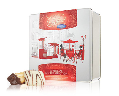 CELEBRE BY BELMONT BISCUIT CO. EUROPEAN BISCUIT SELECTION TIN 750G