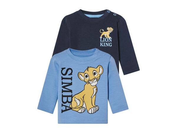 Baby Boy long sleeve tops "Mickey Mouse, The Lion King or Winnie the Pooh", 2 pieces
