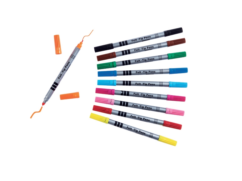 Double-Ended Felt-Tip Pens