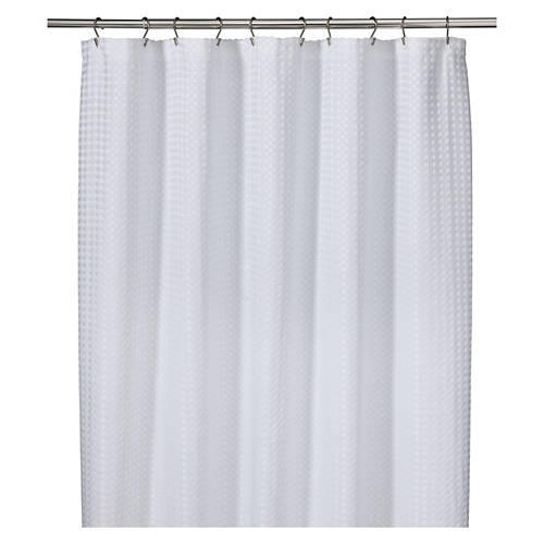 72" x 72" Luxury Shower Curtain - White Waffle
