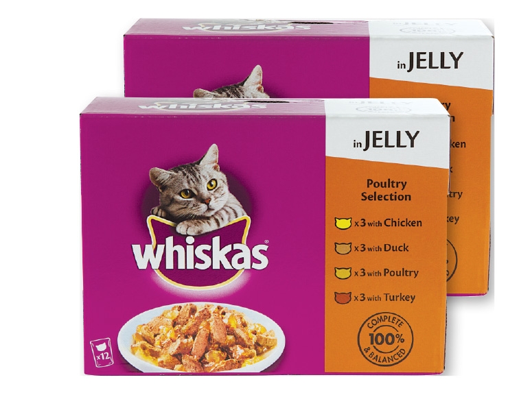 WHISKAS Poultry or Fish selection Pouches