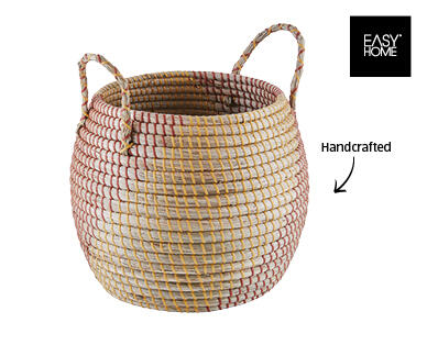 Decorative Yellow/Autumn Leaf Seagrass Baskets