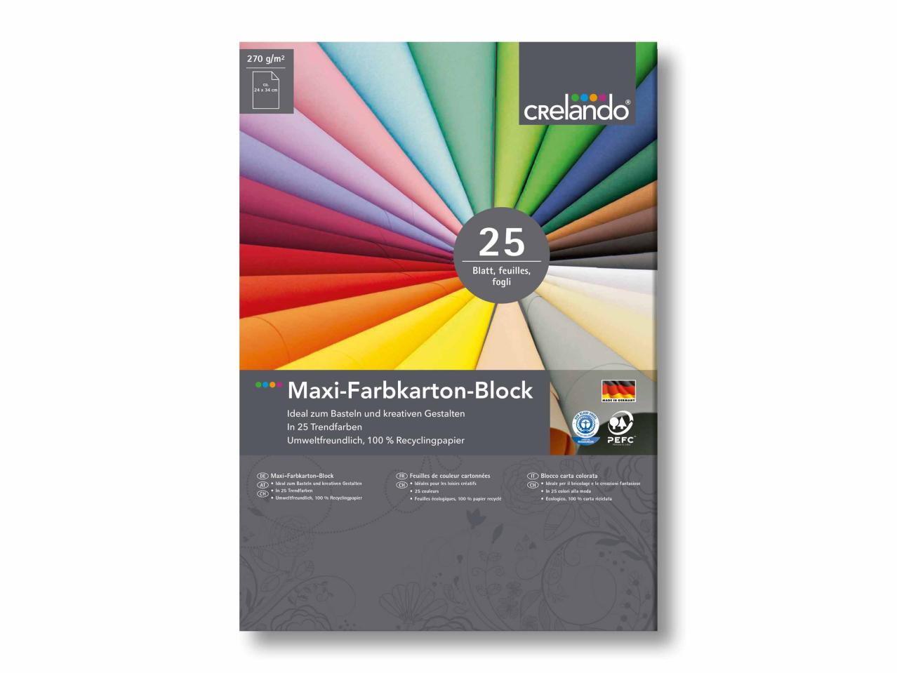 Feuilles de couleur cartonnées